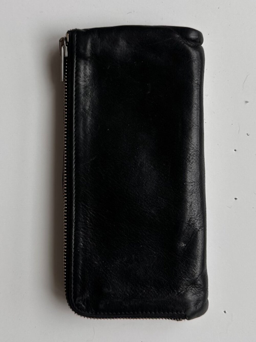 Damir Doma Black Genuine Leather Fold-Out Zip Wallet